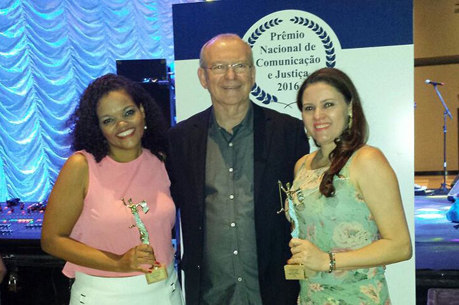 Com o presidente do Fórum Nacional de Comunicação e Justiça (FNCJ), Vanderlei Luiz Ricken