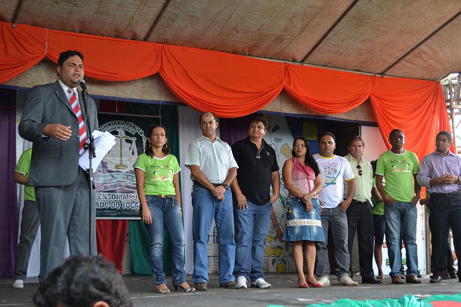 Pronunciamento do defensor público Hud  Ribeiro SilvaAbertura do DefenKids em Dianópolis