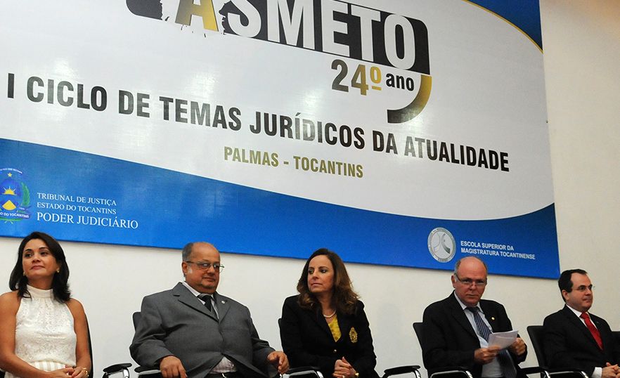 Subdefensora pública geral em exercício, Arassônia Maria Figueiras, juiz Antonio Sbano, presidente do Tribunal de Justiça, Angela Prudente e desembargadores Vanderci Álvares e Marco Villas Boas