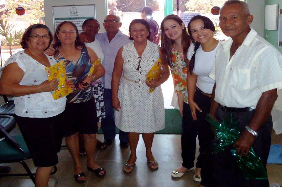 Participantes com o kit surpresa