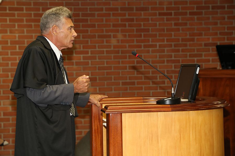 Defensor publico Valdeon Batista Pitaluga durante a Sustentação Oral de assistido da Defensoria Pública