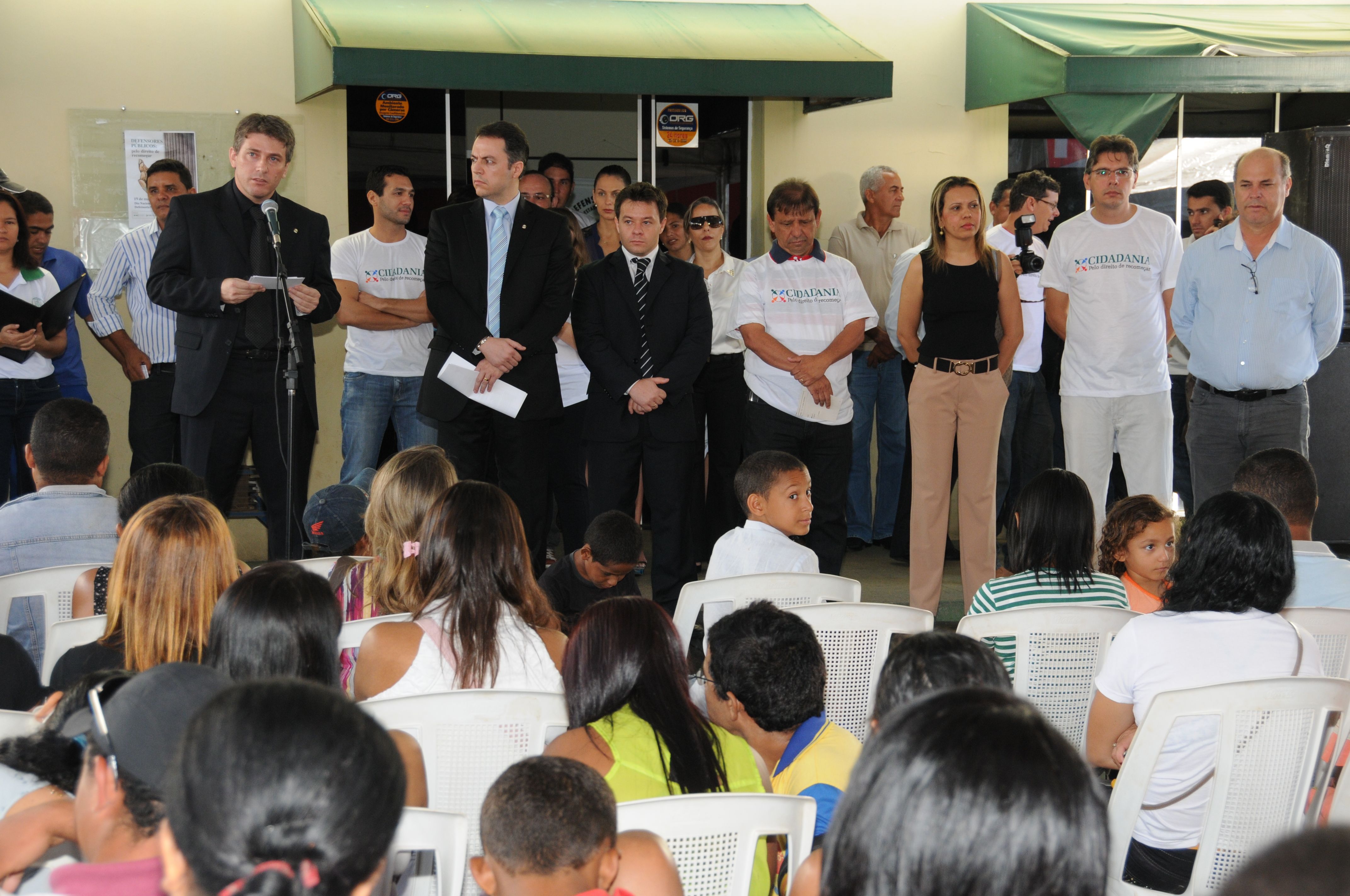 Presidente da ADPETO, Fábio Monteiro, em pronunciamento