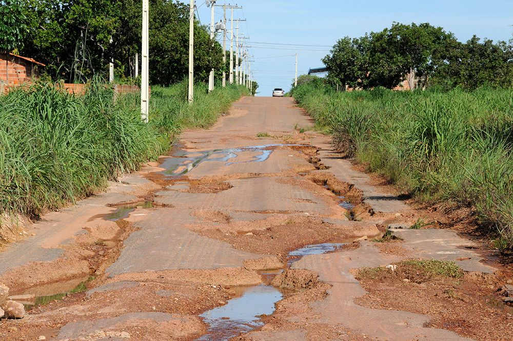 Ruas do setor Bela Vista danificadas pela erosão