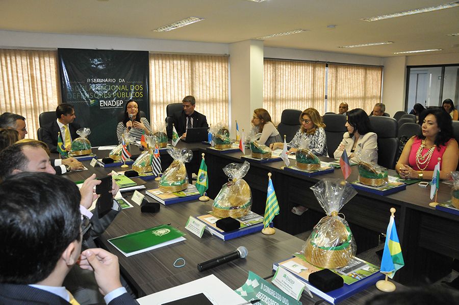 Pronuciamento da  presidente da ANADEP, Patricia Kettermann durante abertura do evento