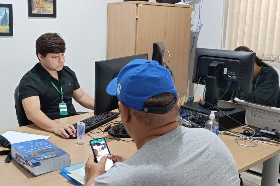 Assistido em atendimento no mutirão