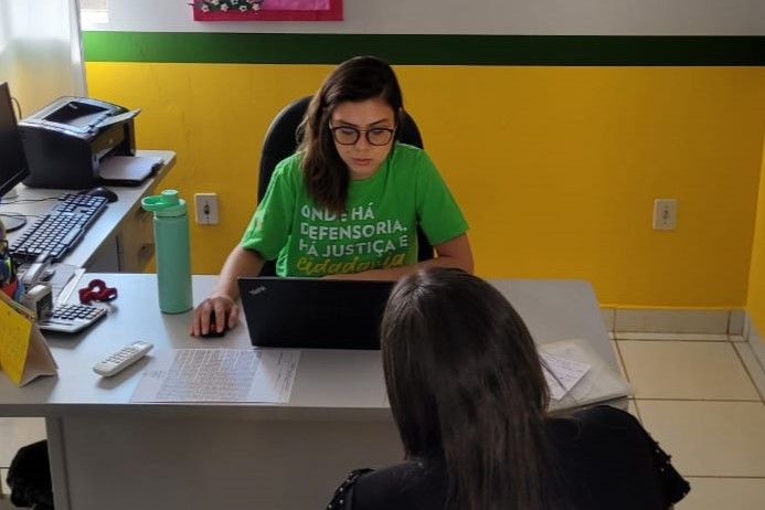 Defensora pública Mylena Fernandes fez parte da equipe de atendimento no itinerante em Almas