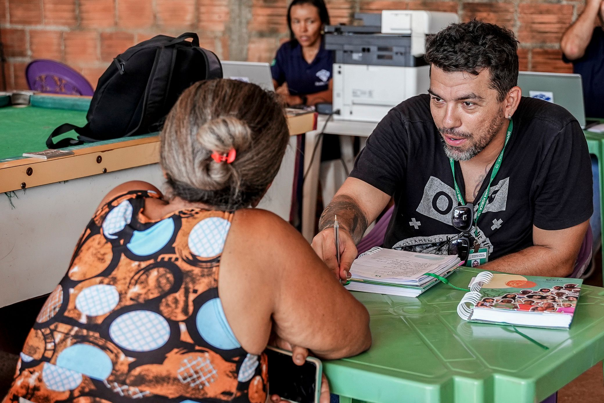 Assistida durante atendimento à comunidade Poço D'Antas