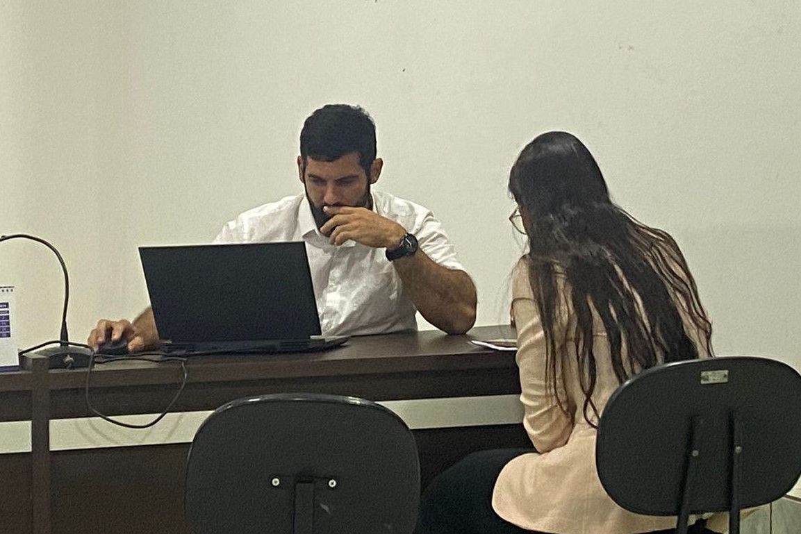 Assistida em atendimento no itinerante em São Bento do Tocantins