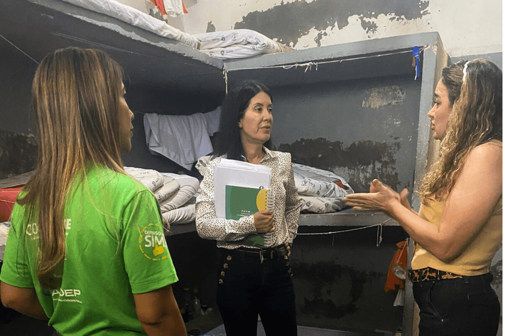 As defensoras públicas Cristiane Souza Japiassu Martins e Mônica Prudente Cançado conduziram a inspeção.