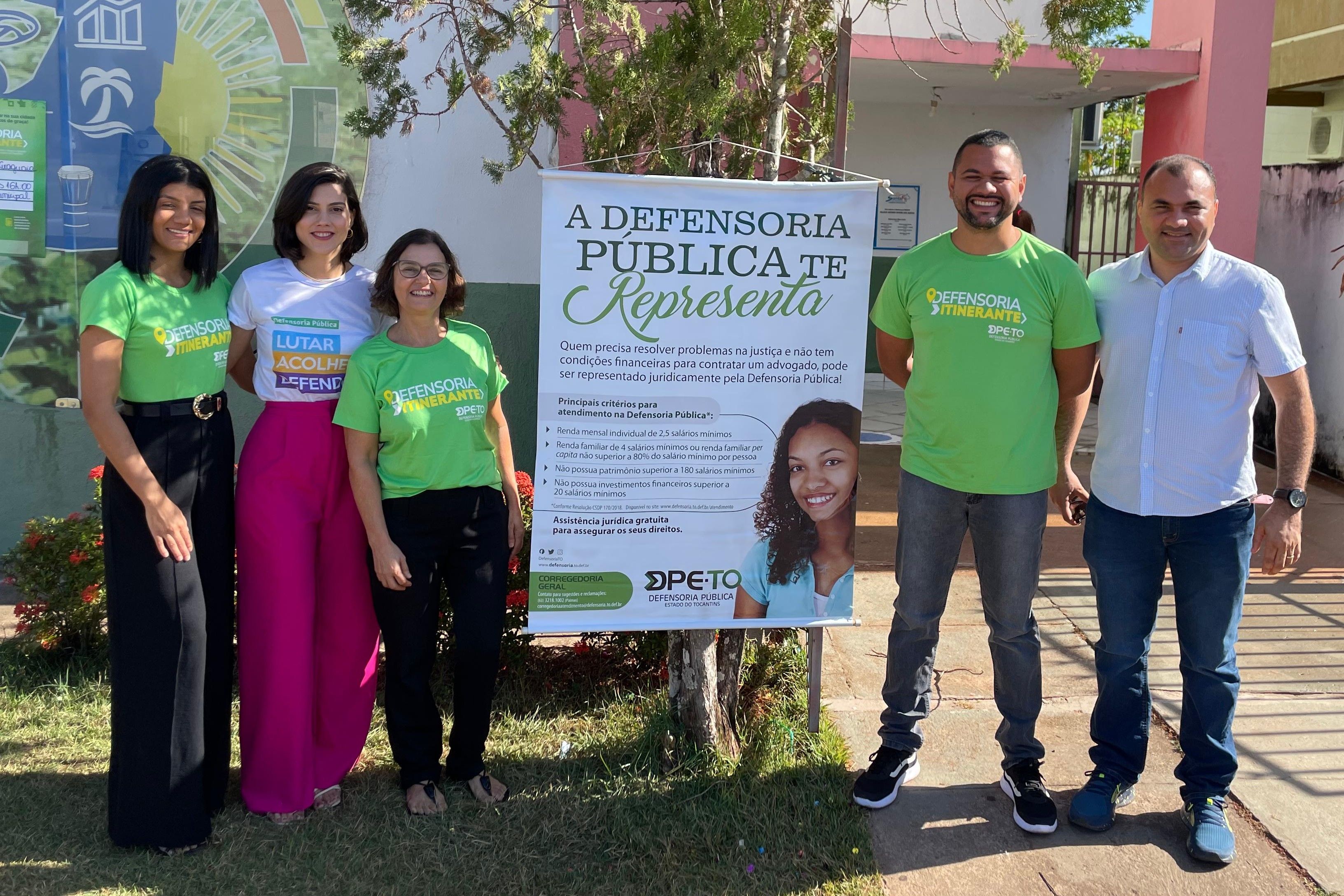 Equipe da DPE-TO de Araguaína que atua no itinerante