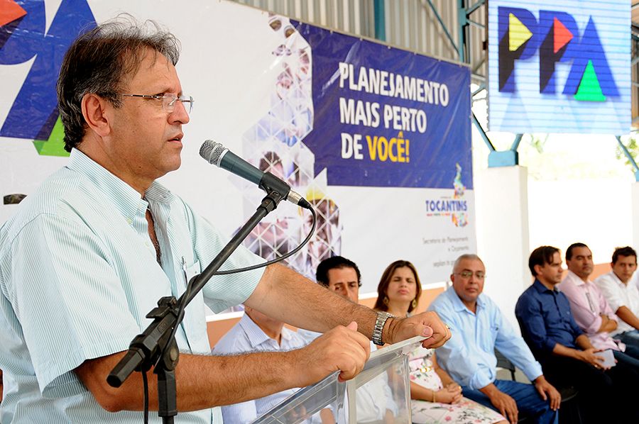 Governador Marcelo Miranda durante pronunciamento