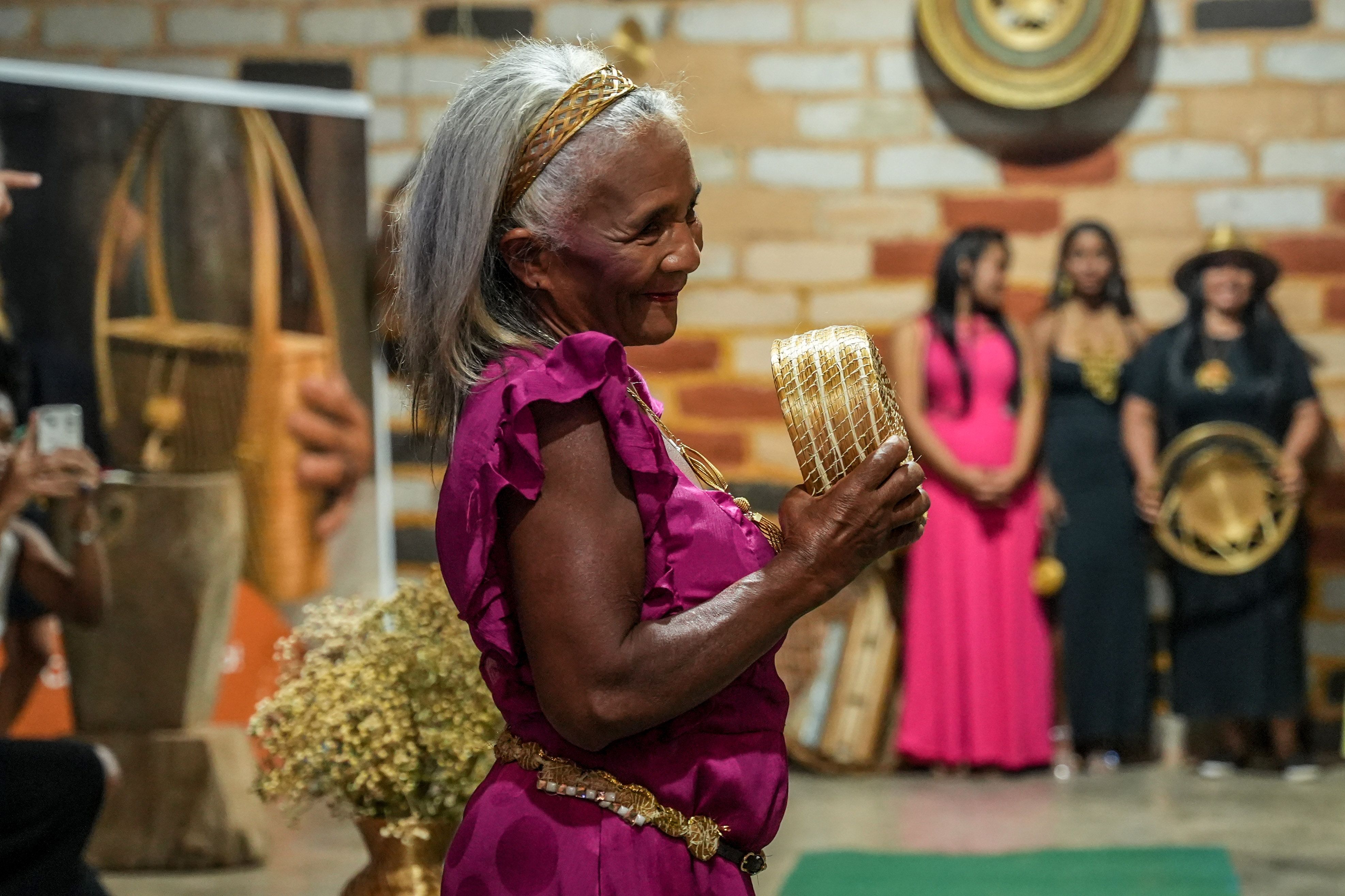 Dona Almeniza, da comunidade Quilombola Formiga, faz questão de participar da festa da colheita todos os anos