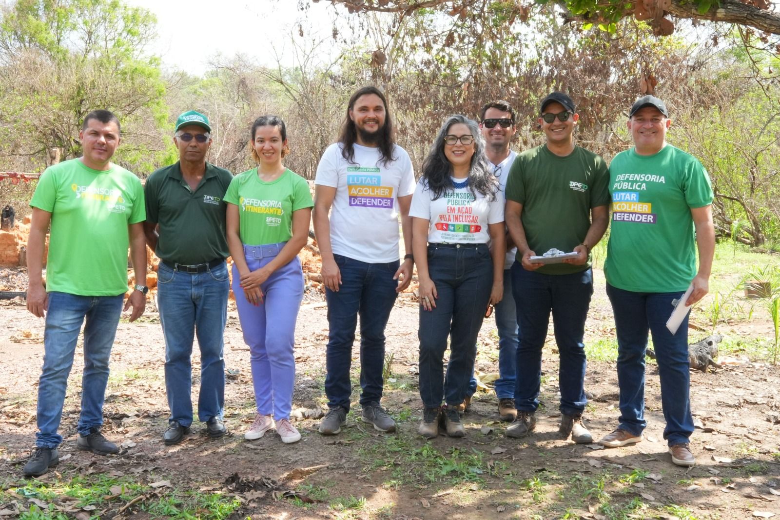 Profissionais da DPE-TO que estiveram na visita à Cedro, zona rural de Centenário