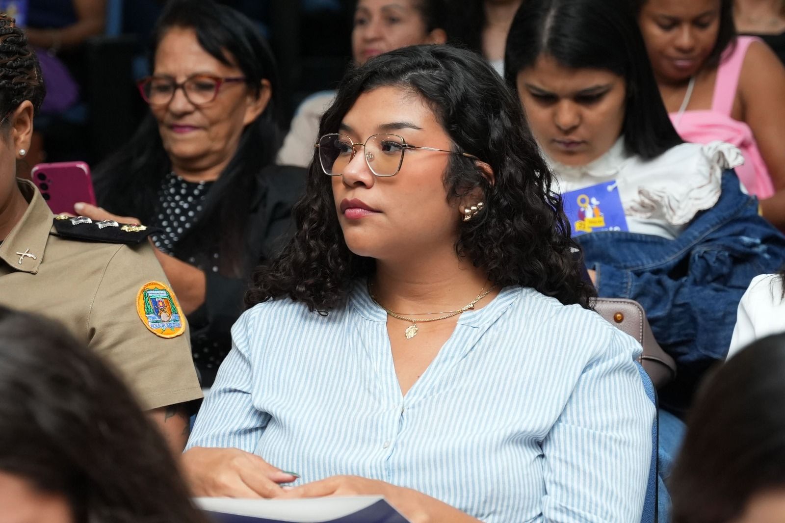A assessora técnica do Nudem, Nicolle Vilhena Vieira, esteve presente no evento
