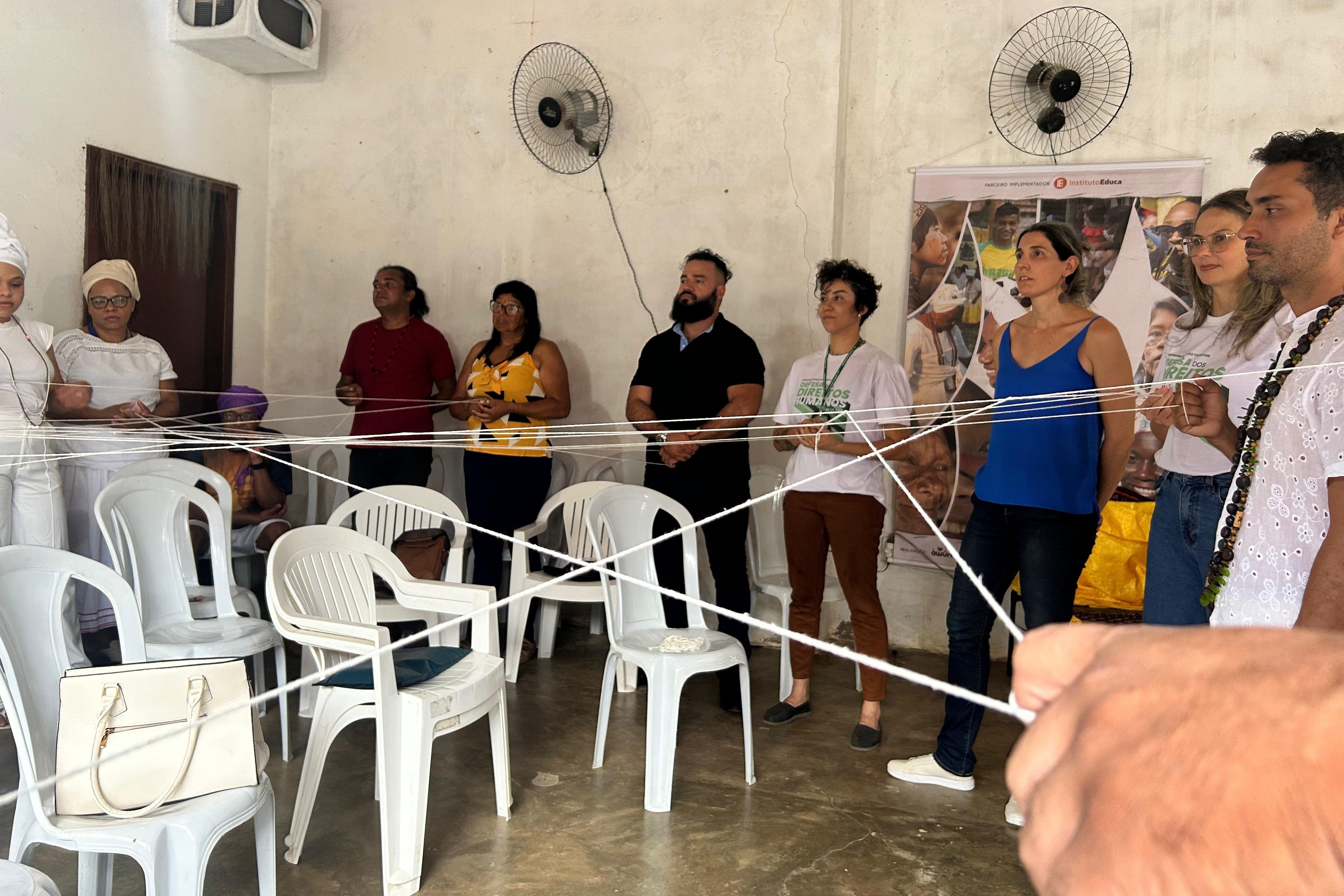 Durante a capacitação, muitas trocas de experiências e dinâmicas ocorreram.