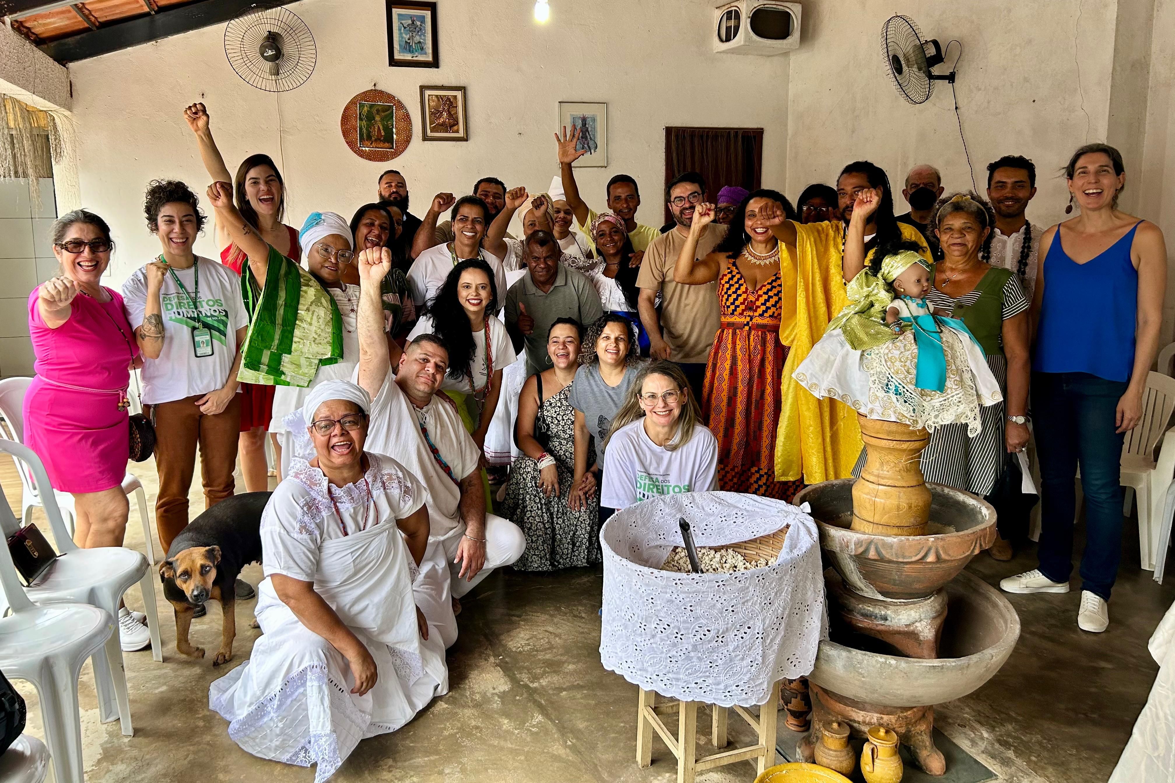Representantes de casas de Axé participaram e terão orientação jurídica durante um ano.