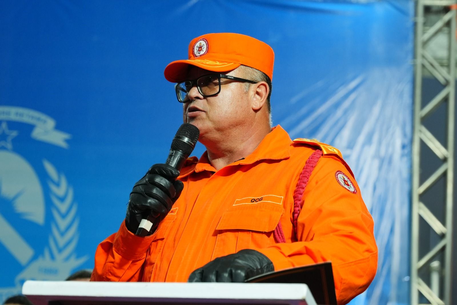 O comandante Perteson Ornelas  discursou sobre seu mandato e administração.