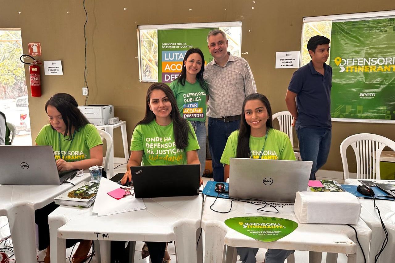 Conduziram os atendimento a titular da DPE-TO em Ponte Alta do Tocantins, defensora pública Luisa Lemos Ferreira, e servidoras(es) da Instituição.