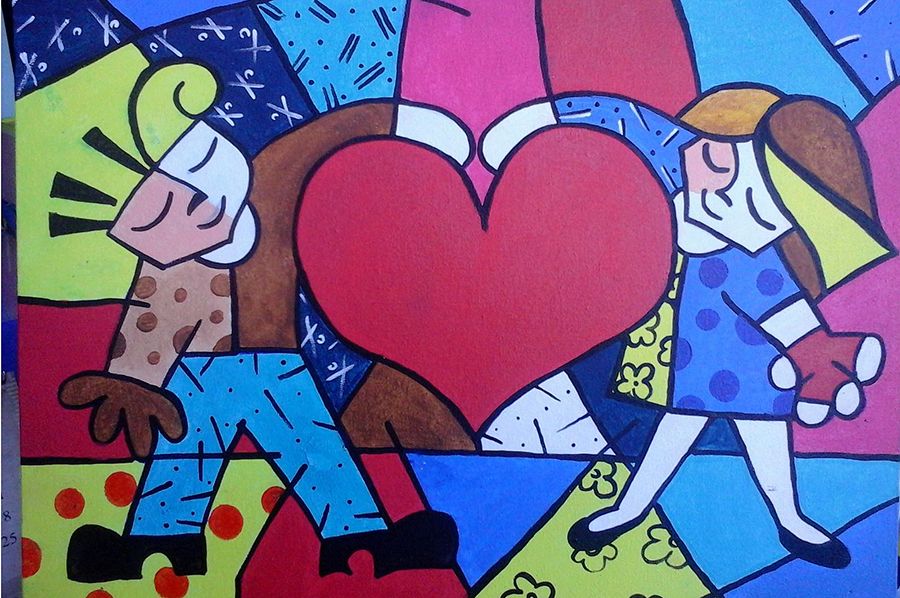 Telas pintadas por crianças atendidas pela Brinquedoteca da DPE em Palmas