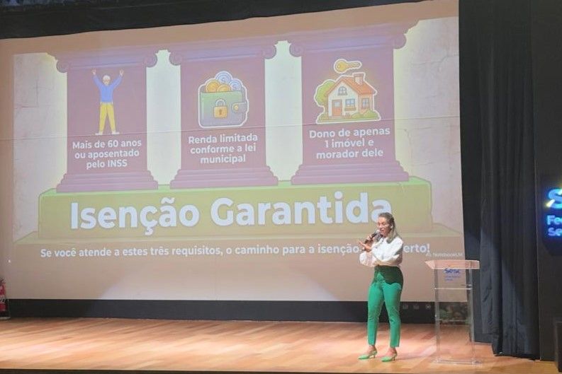 A defensora pública Chárlita Teixeira da Fonseca Guimarães conduziu a palestra “A Sua Casa, O Seu Direito – Isenção de IPTU e Segurança Jurídica”