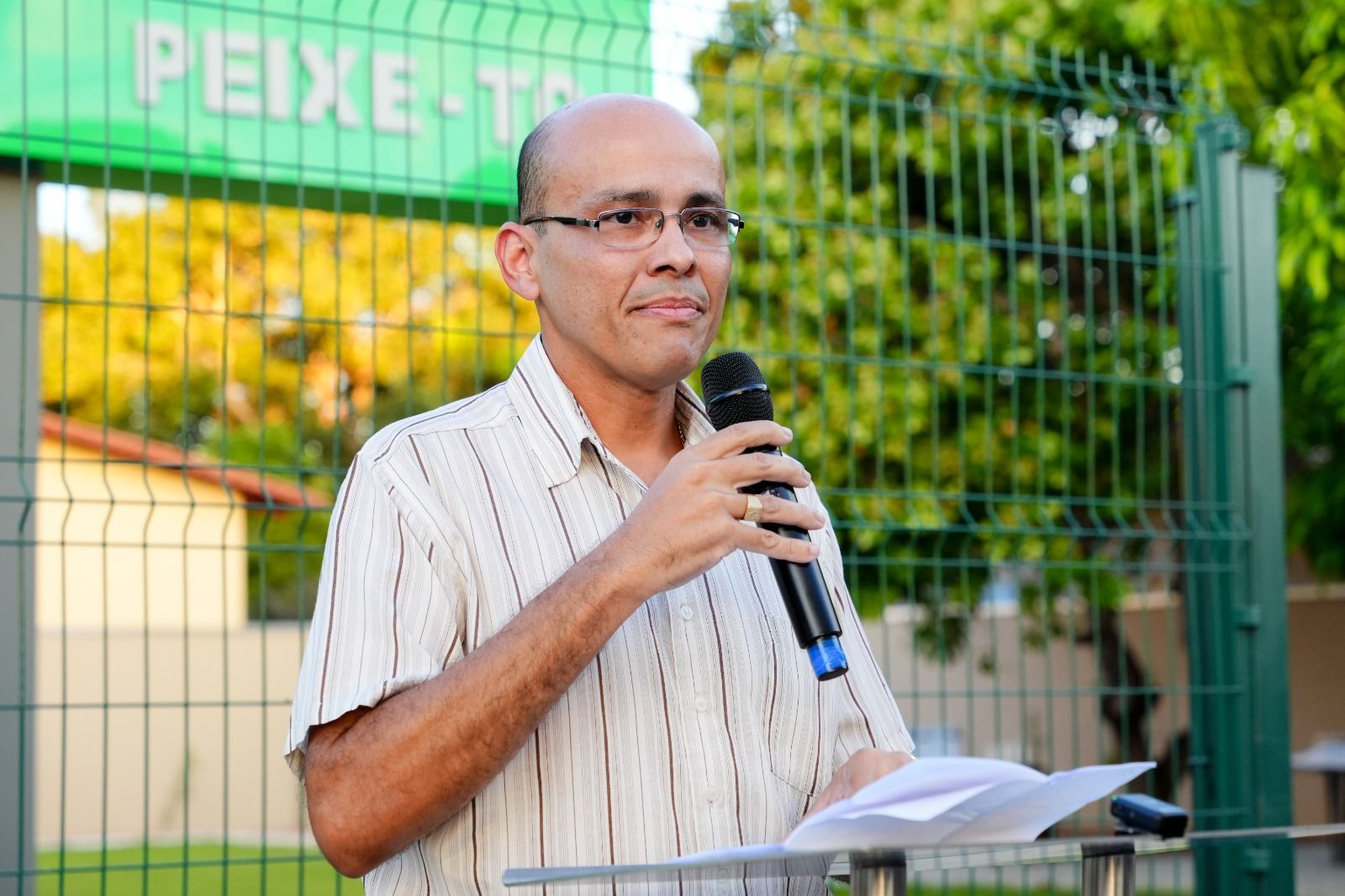 Filho único de Maria Cristina, Anysyo Wonne Pereira da Silva Cavalcante esteve presente na solenidade e destacou a dedicação de sua mãe
