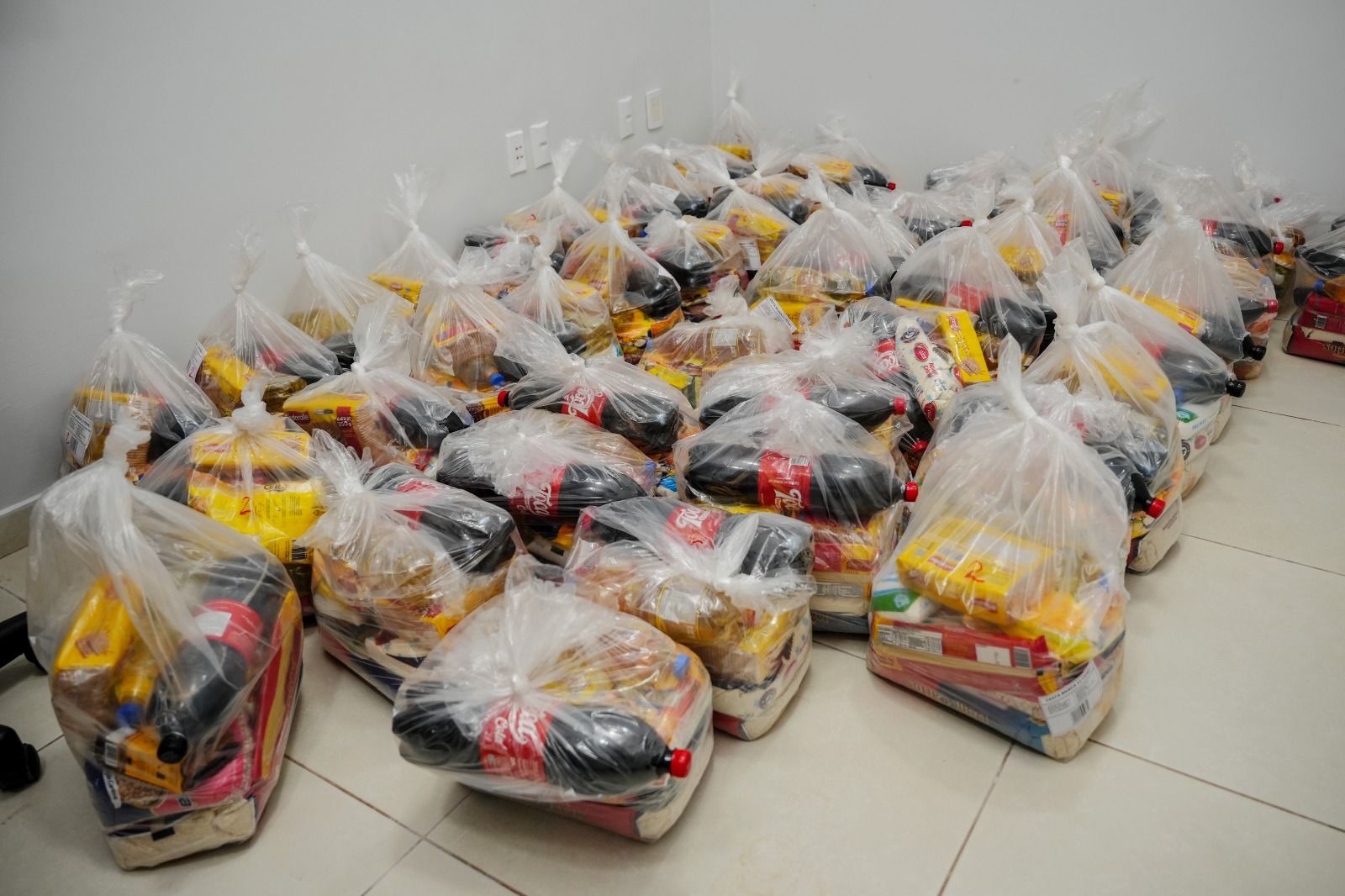 Cestas básicas doadas pelo Ministério Público do Trabalho (MPT)