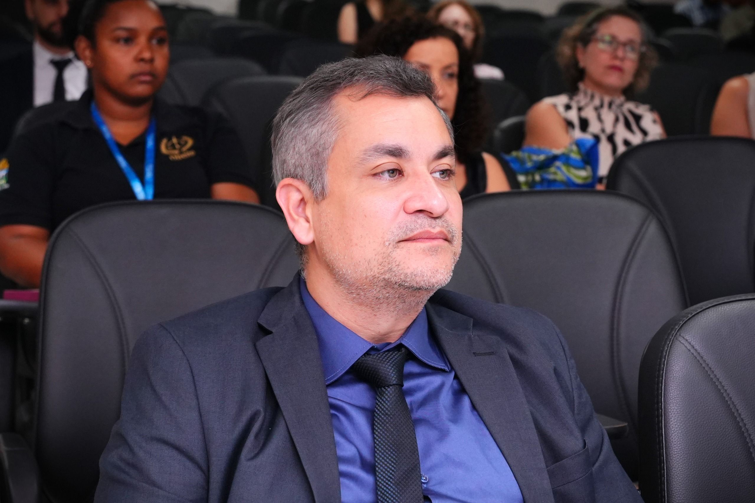 O defensor público-geral, Pedro Alexandre, prestigiou a palestra que abordava questões sobre transformações globais e desafios contemporâneos em tempos atuais