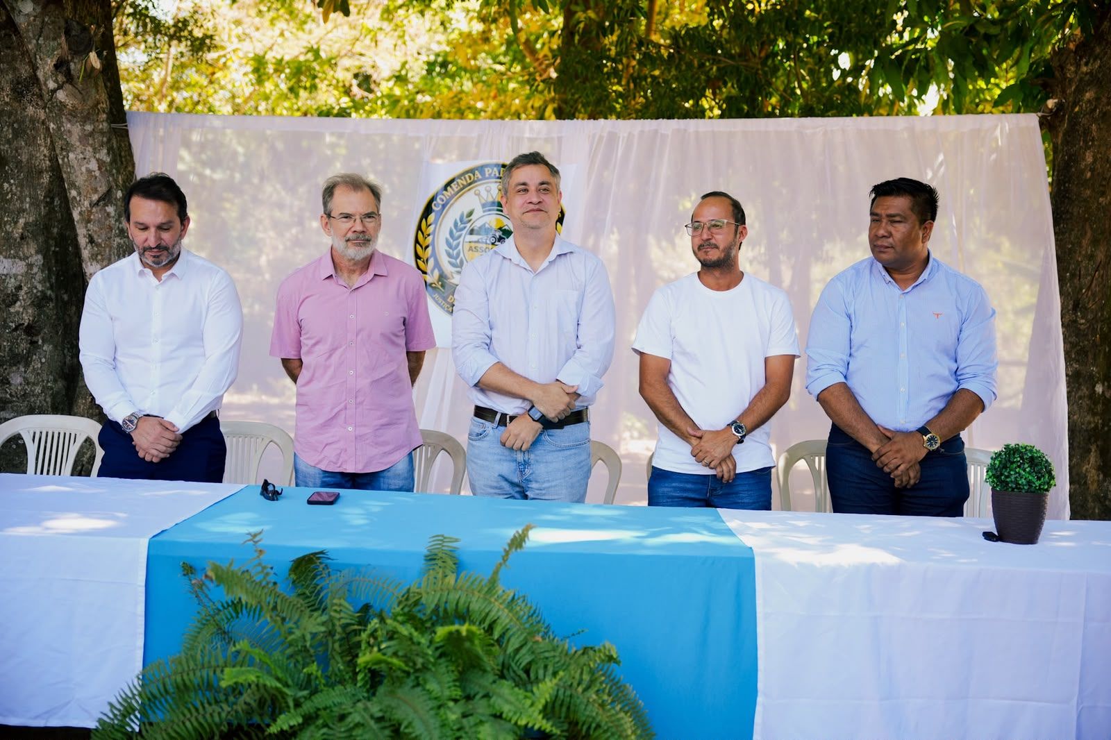 Mesa de autoridades durante a solenidade com a presença da DPE-TO