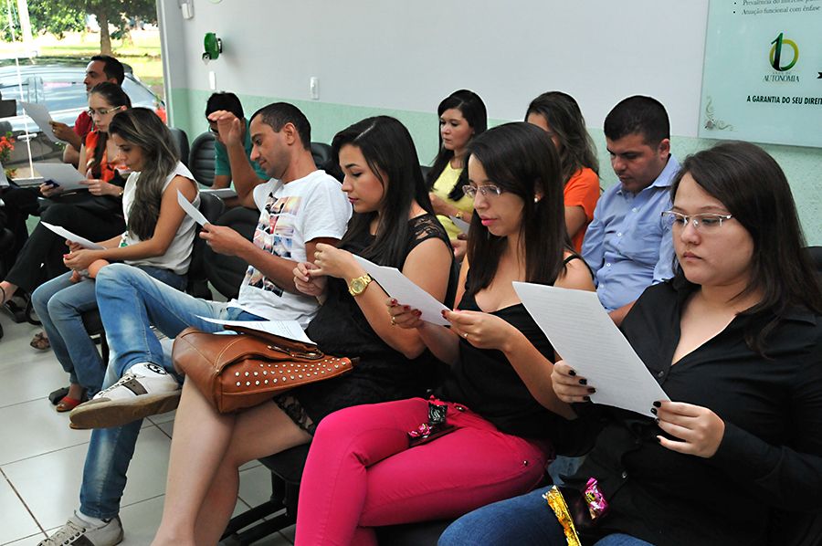 Servidores durante a capacitação