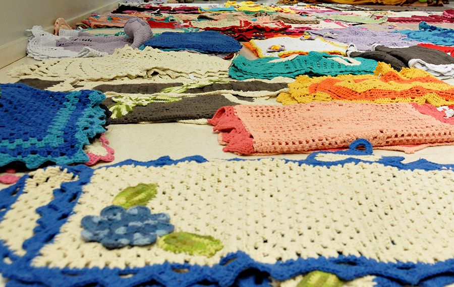 Exposição das peças de artesanatos confeccionados pelas reeducandas
