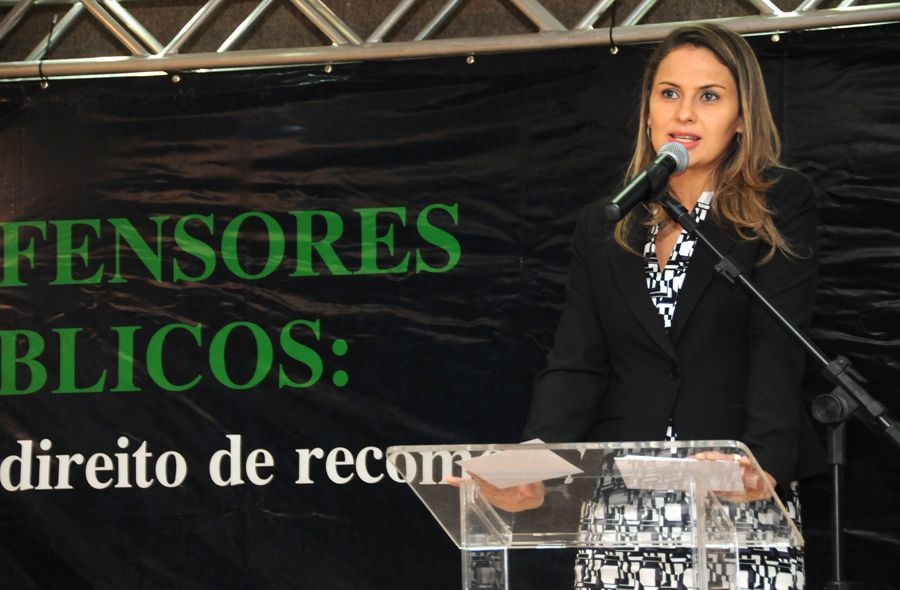 Pronunciamento da defensora pública  Franciana Di Fátima