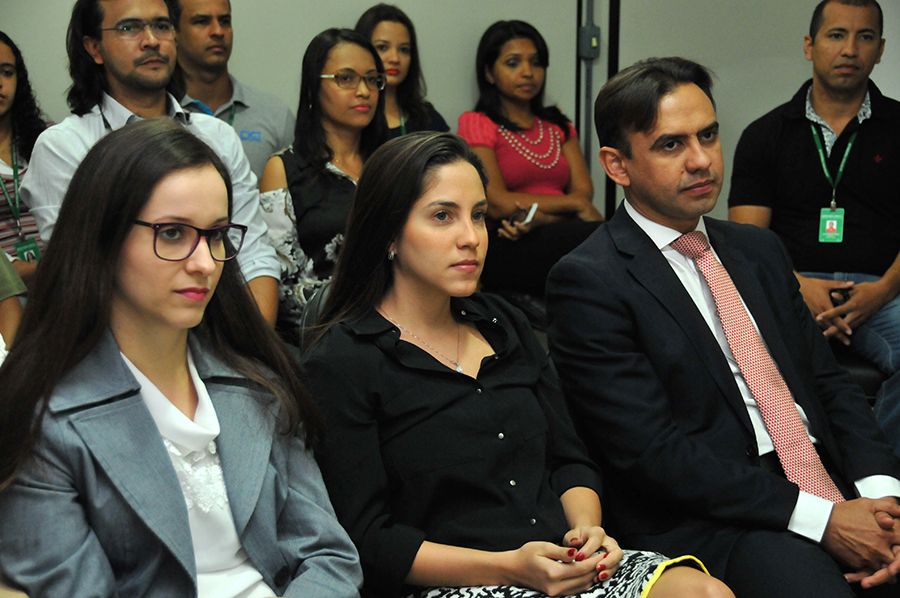 Defensoras Aline Queiroz, Paula Azambuja e o defensor público geral, Marlon Amorim