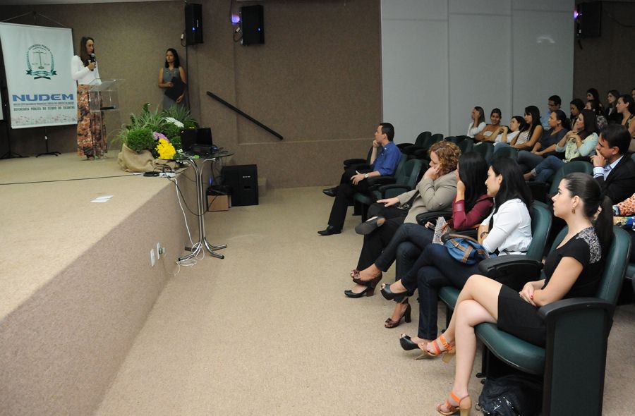 Pronunciamento da coordenadora do Nudem,  defensora pública Vanda Sueli Nunes