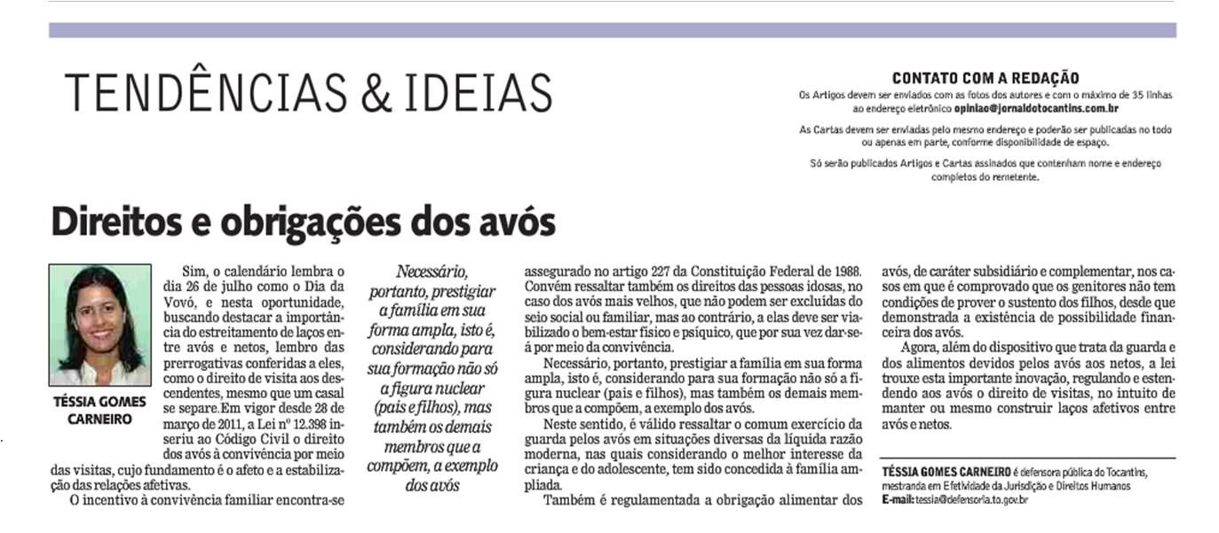Artigo publicado em jornal impresso.