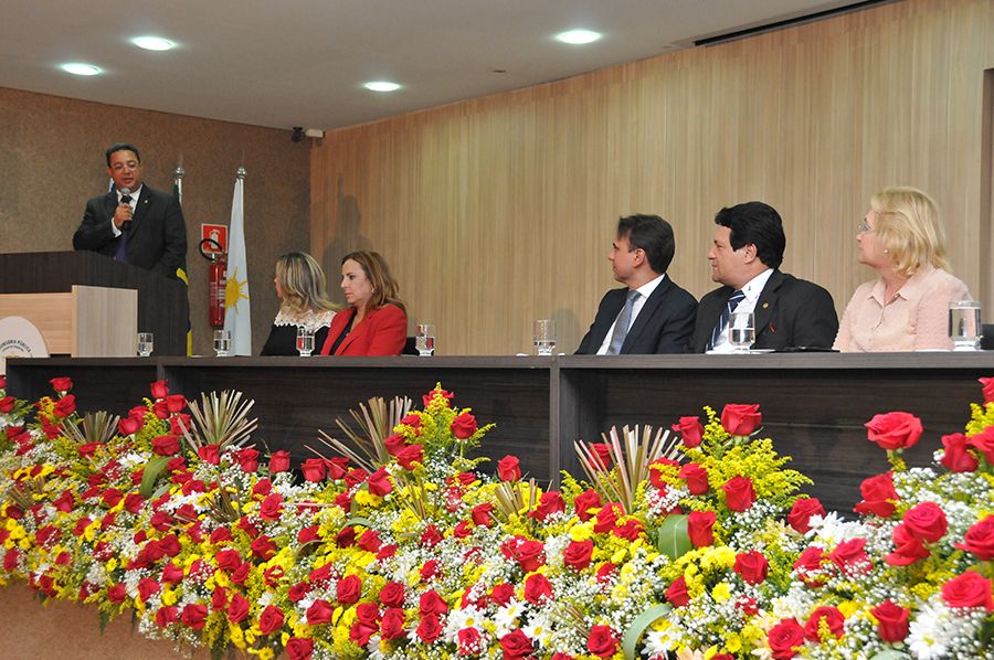 Vice-governador, Tom Lyra, durante pronunciamento