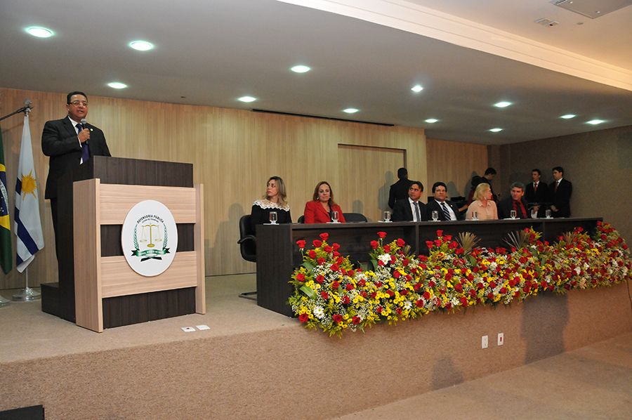 Vice-governador, Tom Lyra, durante pronunciamento