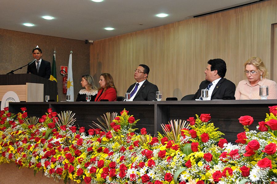 Defensor geral, Marlon Amorim, durante pronunciamento