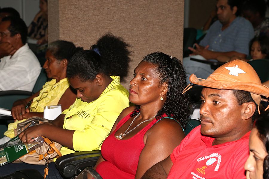 Representandes das Comunidades Quilombolas durante o evento
