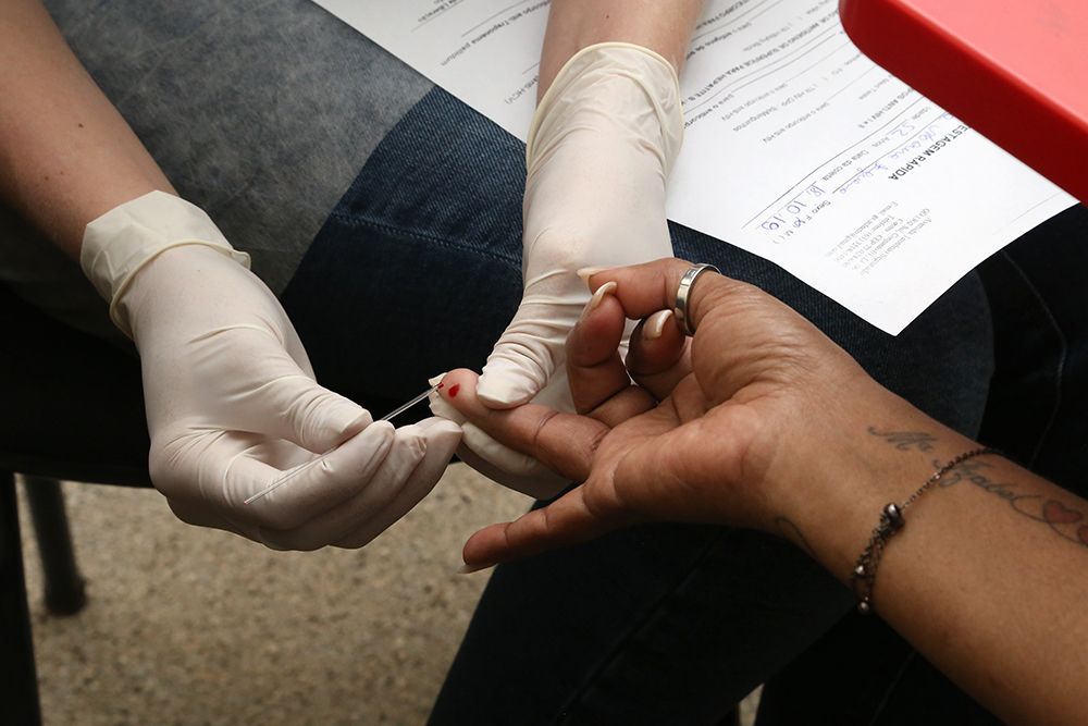 Assistidos fizeram testes rápidos de exames