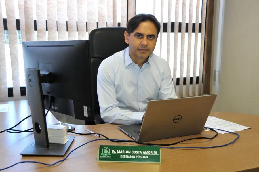 Defensor público titular da 16ª Defensoria da Fazenda Pública, Registros Públicos e Execução Fiscal, Marlon Costa Luz Amorim.