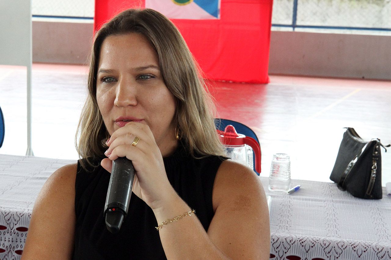 Defensora pública Maria Cristina da Silva no Justiça Cidadã em Peixe