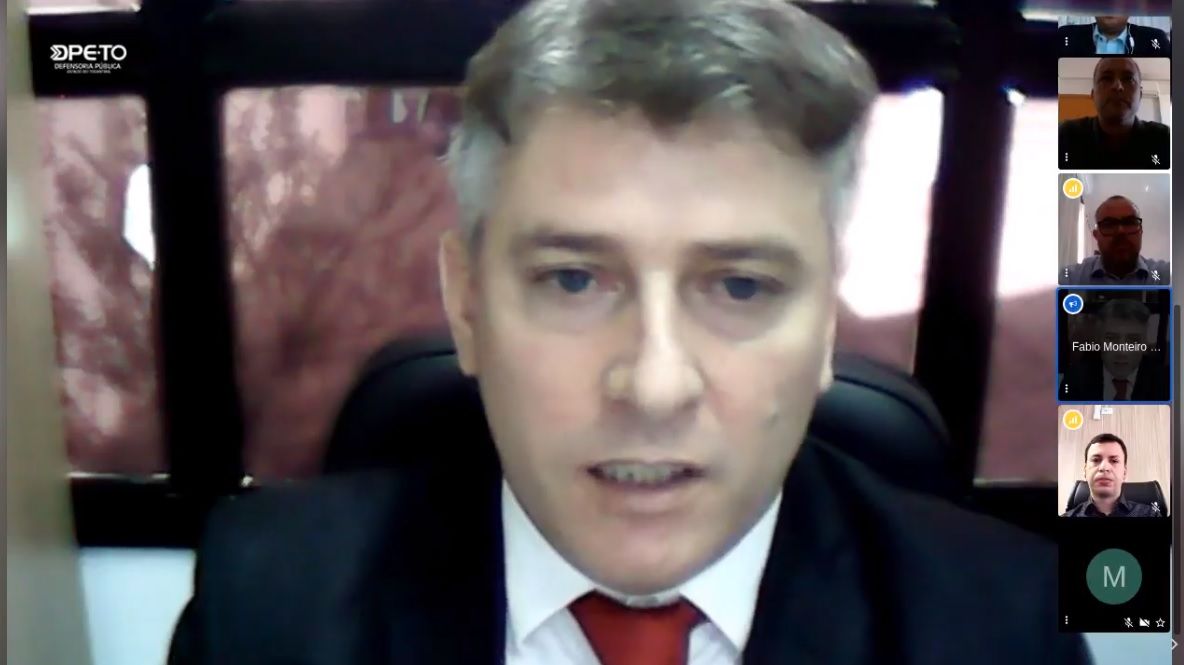 Fábio Monteiro, durante a solenidade online de entrega oficial do veículo ao Nudecon