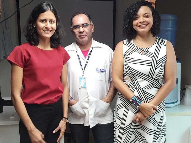 Visita no Ceip na 1ª etapa do projeto, em novembro de 2019.