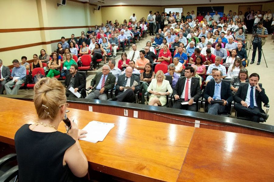 Promotora de Justiça Maria Roseli de Almeida Pery durante pronunciamento