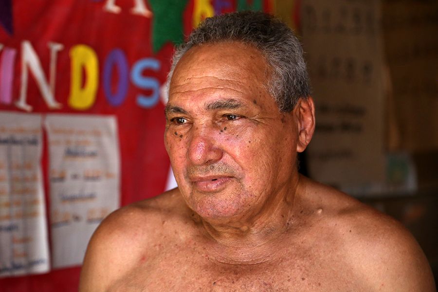 Cacique Valdete Krahô comemorou chegada dos alimentos