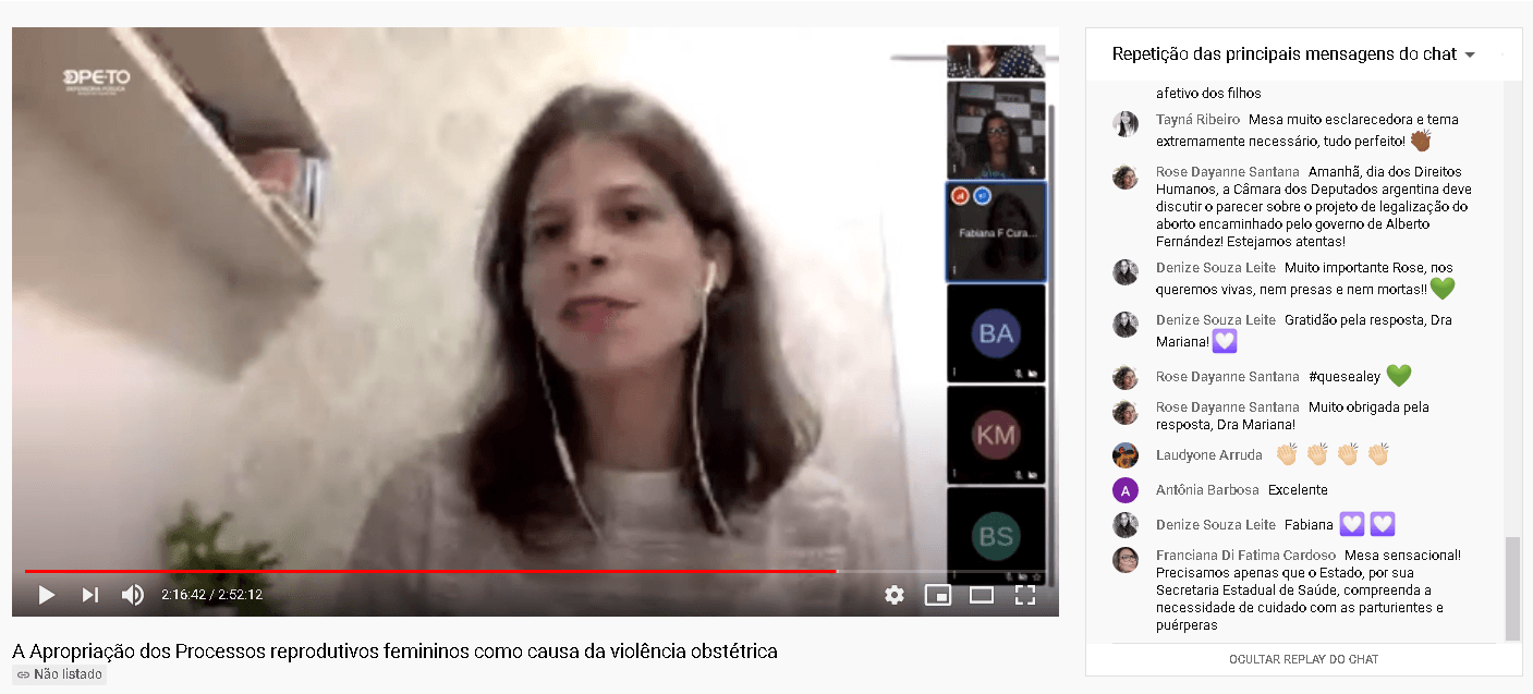 A psicóloga e doula do Hospital Dona Regina Fabiana Curado instigou uma reflexão sobre a importância dos cuidados com o psicológico de cada mulher