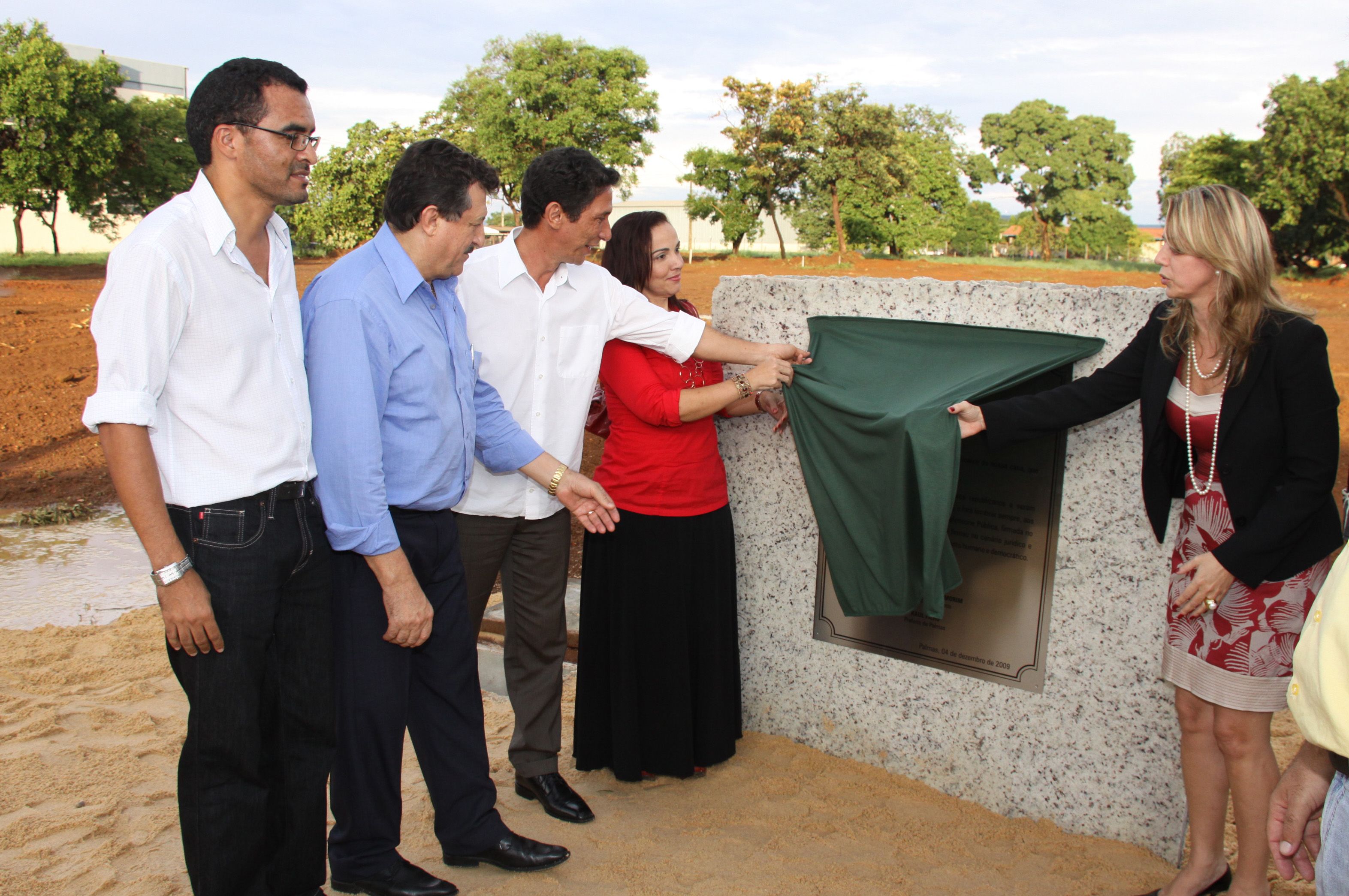 Lançamento da pedra fundamental da sede da Defensoria em Palmas, em dezembro de 2009