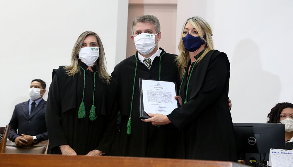 Corregedora-geral Irisneide Ferreira, Fábio Monteiro dos Santos e Estellamaris Postal