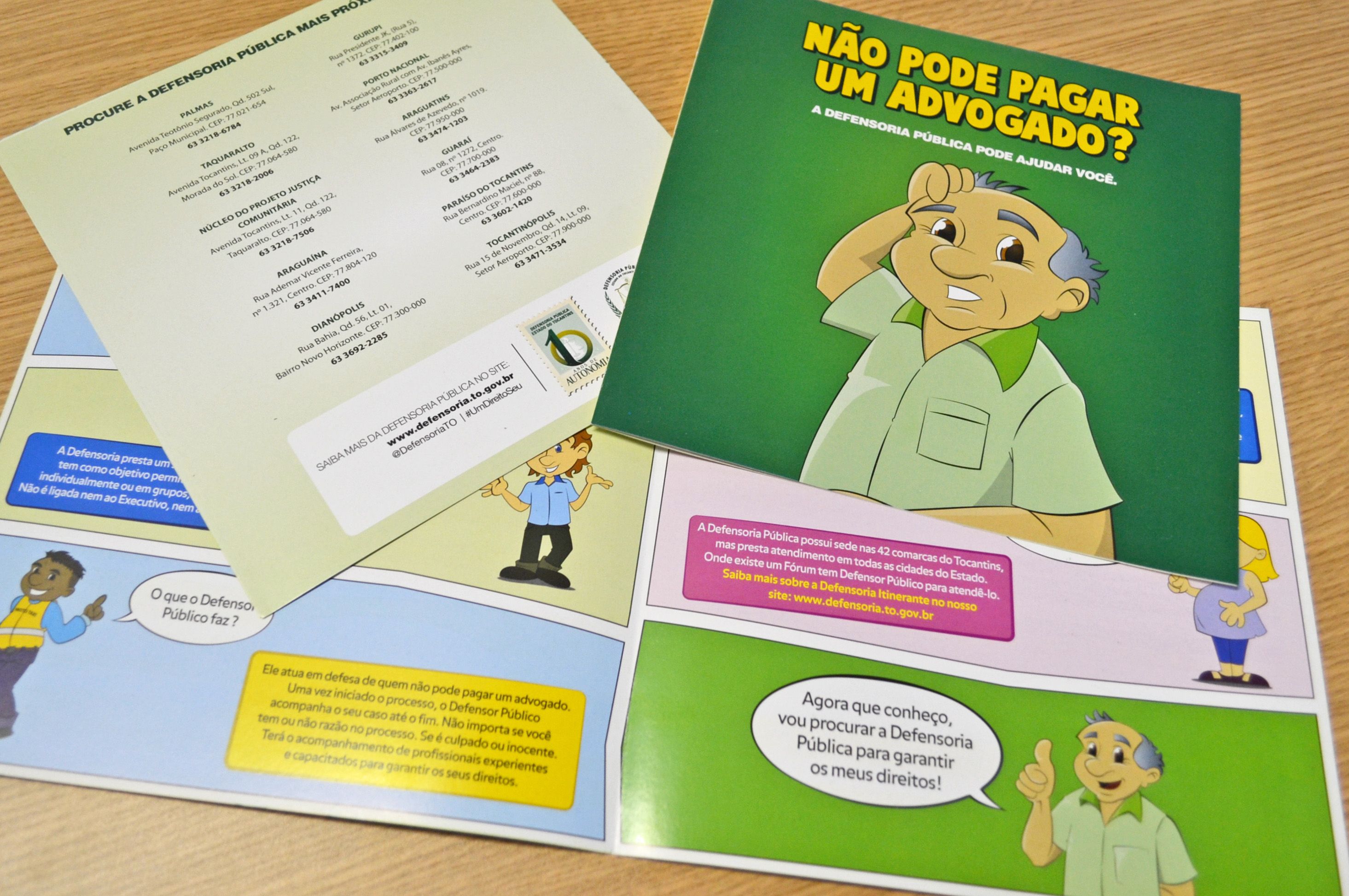 Folder da Campanha "Defensoria Pública - Um Direito Seu"