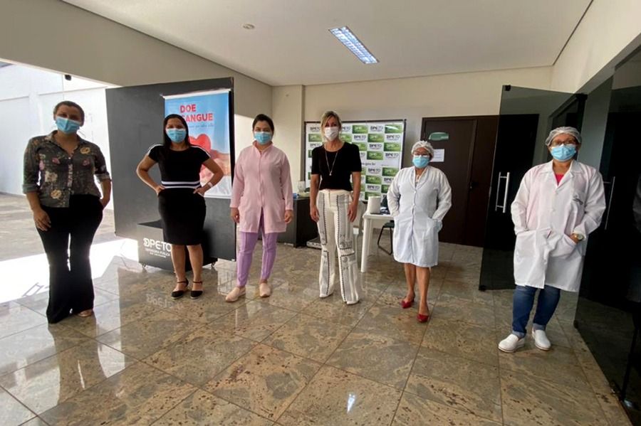 Estellamaris Postal acompanhou a ação ao lado os profissionais do hemocentro